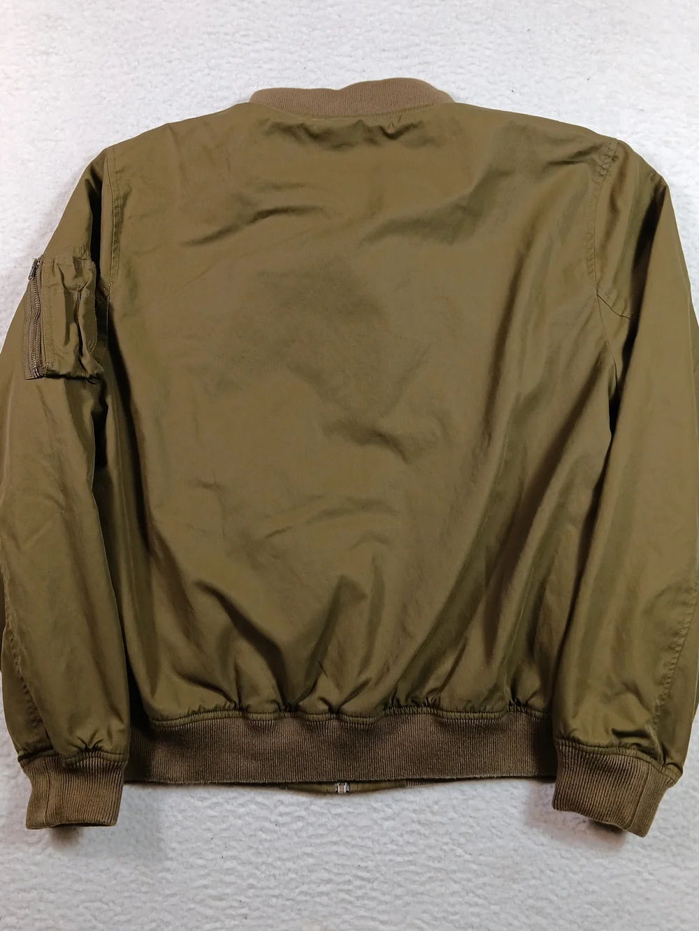 J Crew Jacket Mens Large Olive Green Military Flight Bomber G7583